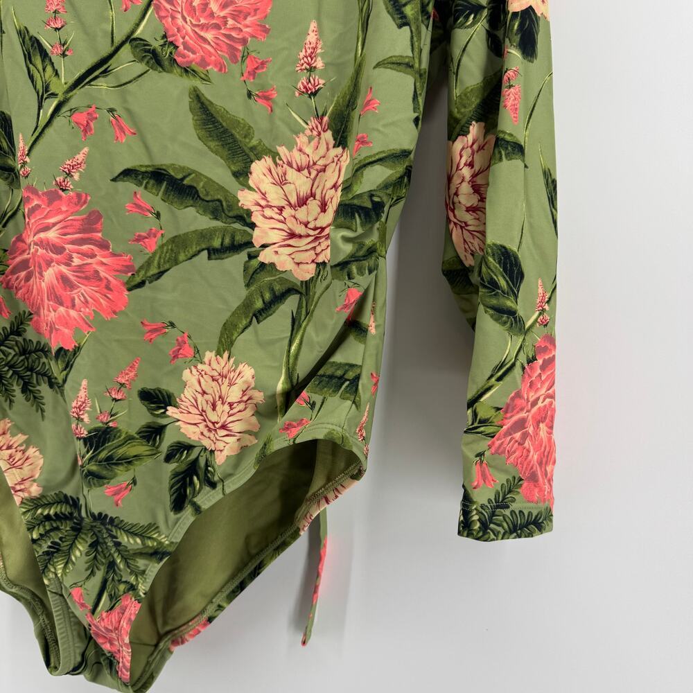 Agua Bendita x Target Floral Long-Sleeve One Piece Swimsuit Size XXL NWT - Picture 3 of 8